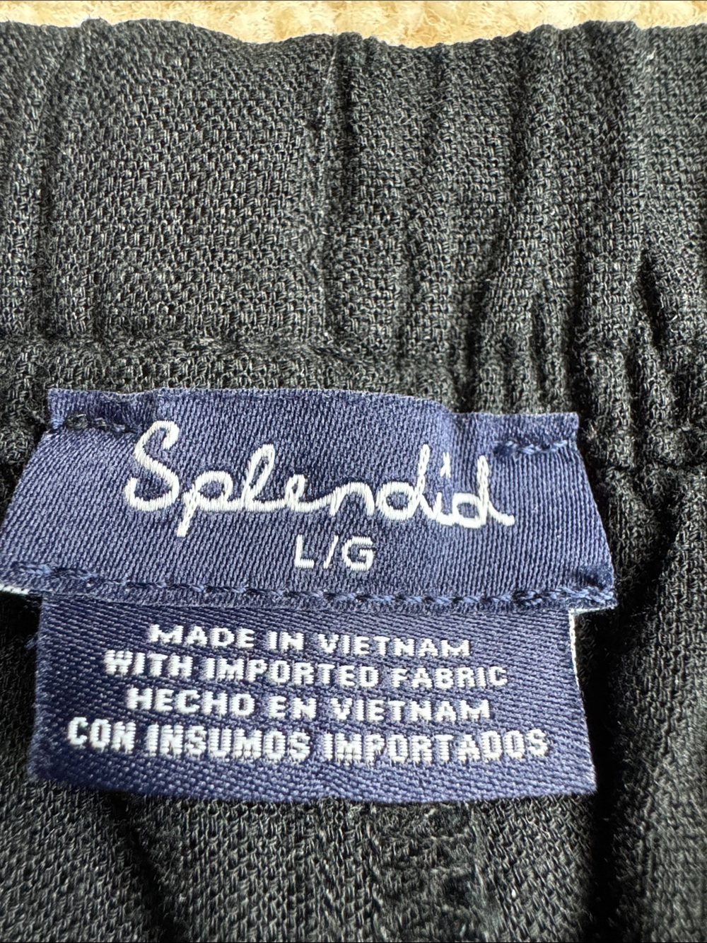 Splendid Linen style Black Casual Drawstring Pants - Picture 2 of 6